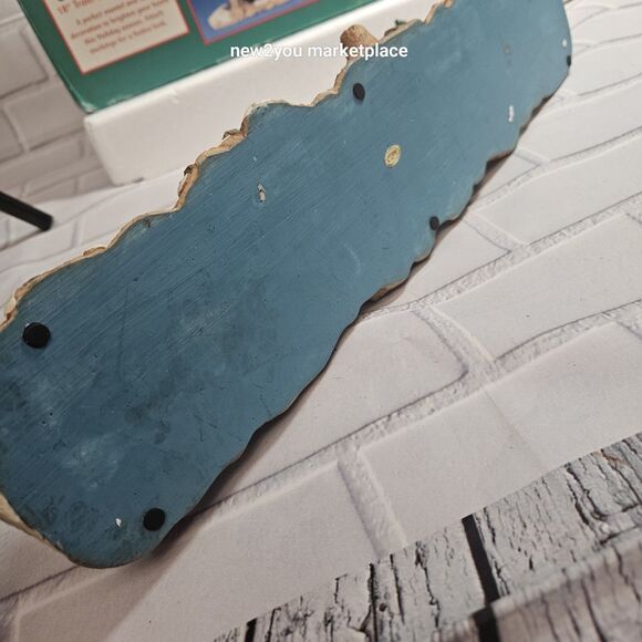 Vintage Christmas Santa's Town 18" Mantle Train 4 Stocking Hanger W/Box Heavy - Picture 15 of 16